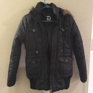 Black puffer jacket